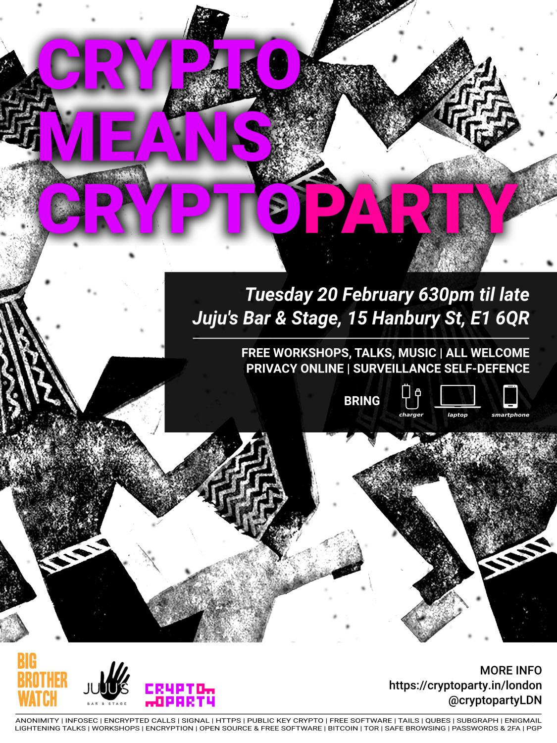 CryptoPartyLDN Poster 2018-02-20